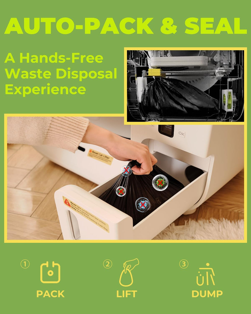 Self-Cleaning Automatic Cat Litter Box with App Control V88523