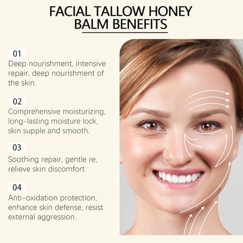 Whipped Beef Tallow and Honey Face Balm for Skin Care Y22743