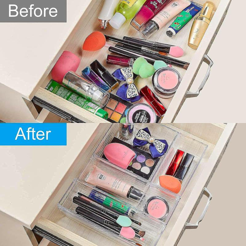Clear Plastic Drawer Organizer Trays, 25 Pack A783