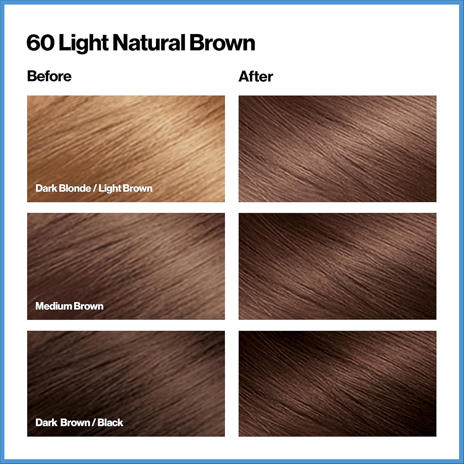 Permanent Hair Color, 100% Gray Coverage, Light Natural Brown, 3 Pack V578976