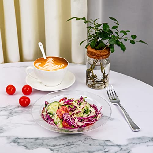 60 Pack 12 oz Clear Plastic Disposable Bowls for Soup, Salads, and Parties Y21390