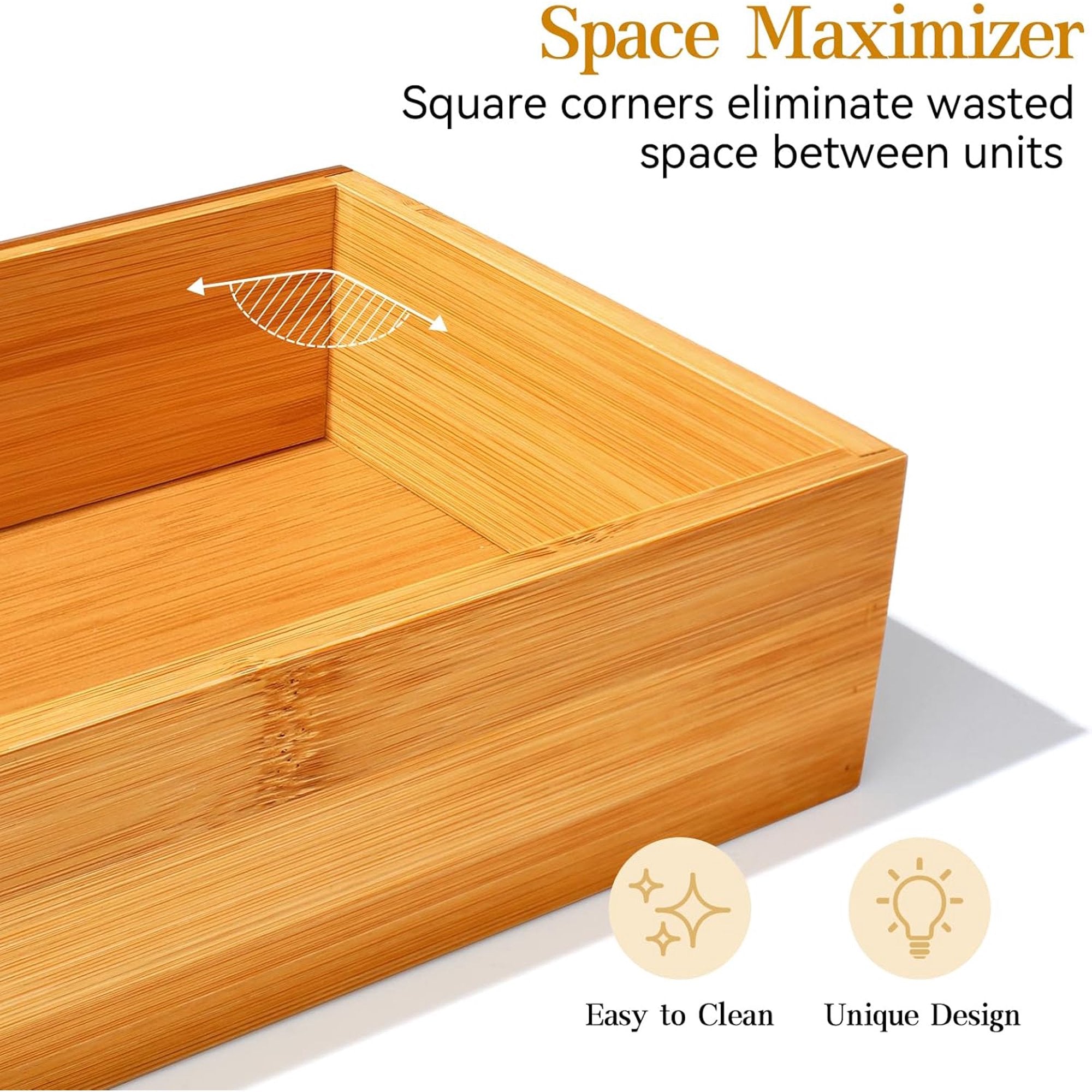 Bamboo Utensil Organizer Box, 5 Pack A67322