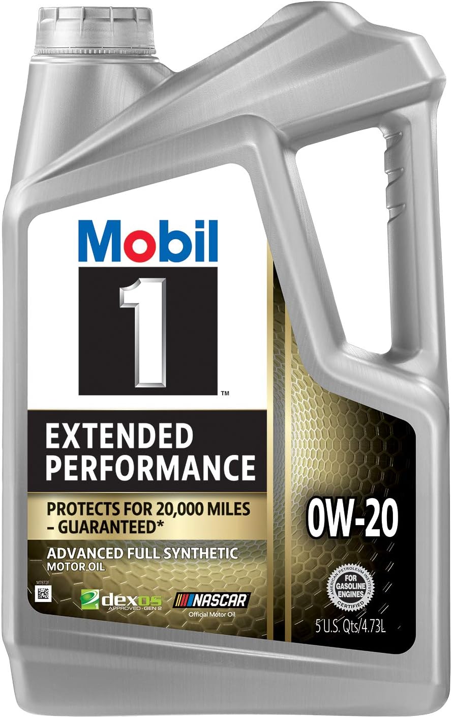 Mobil 1 Extended Performance Full Synthetic Motor Oil 0W-20, 5 Quart (Pack of 2)