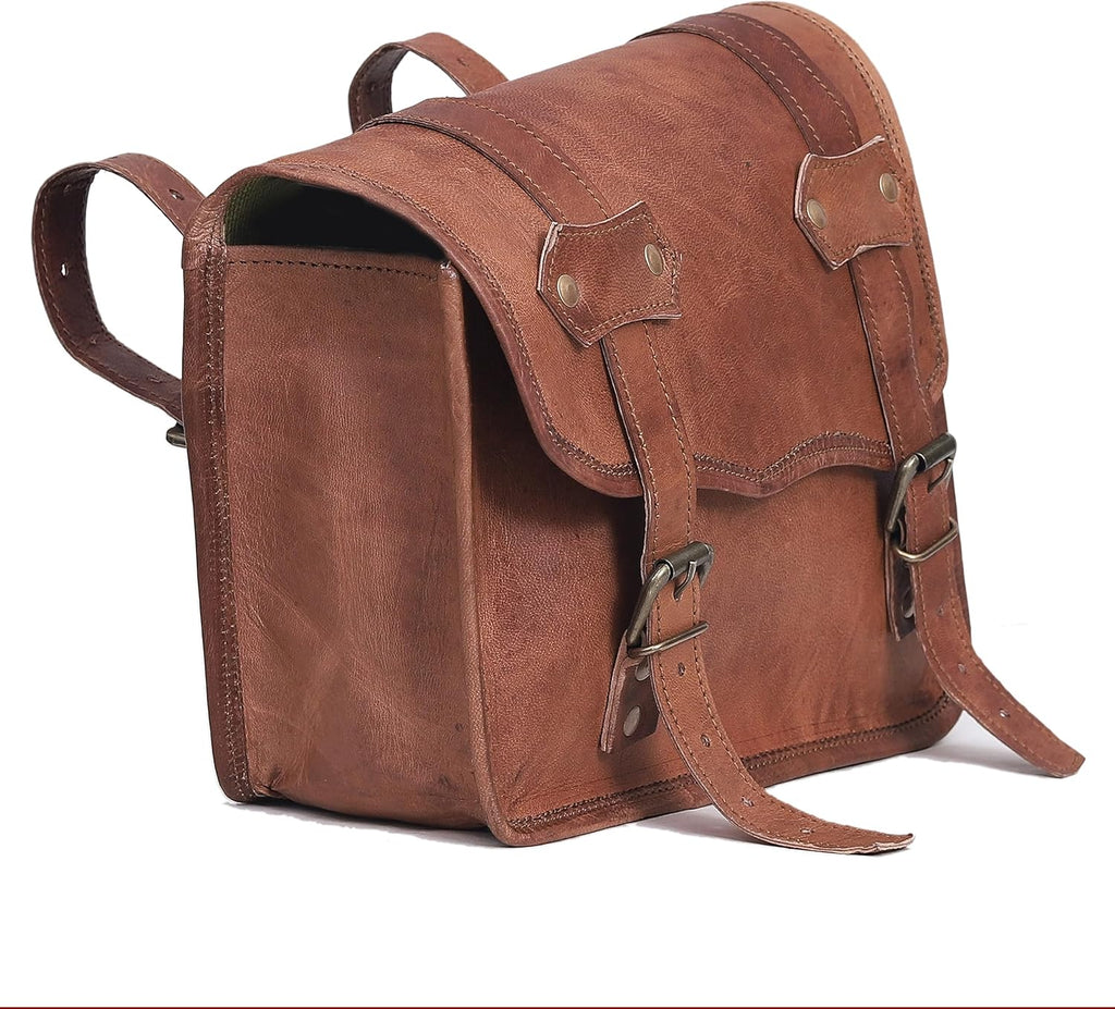 Leather Motorcycle Saddlebags, Set of 2 U12643