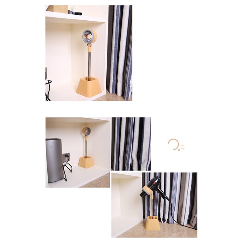 Hair Dryer Stand, Hands Free 180 Degree Rotation Foldable Floor Holder D5449