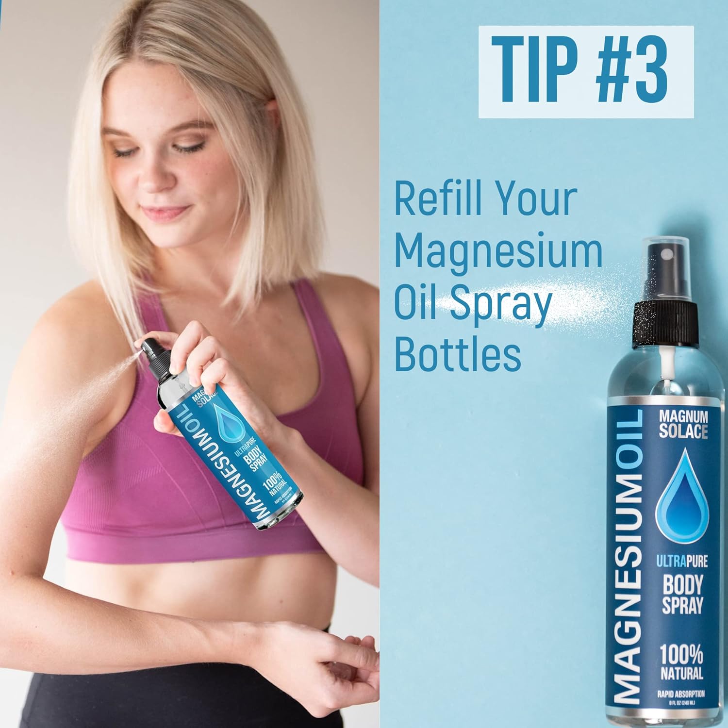 Magnesium Oil for Muscle Bath Soak, 34 oz R640902