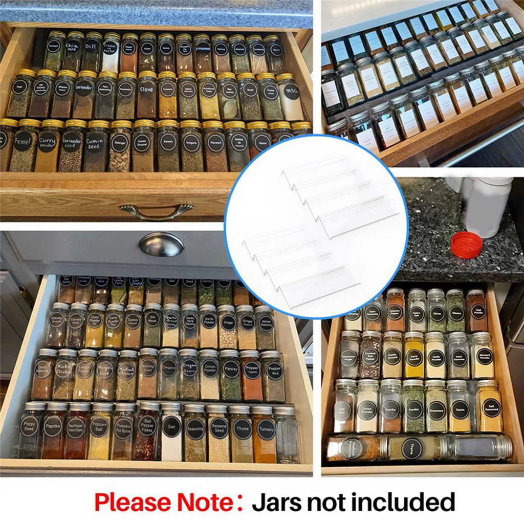 Clear Acrylic Spice Drawer Organizer for Kitchen E8323