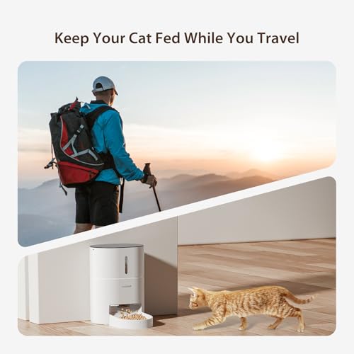 Automatic Cat Feeder WiFi with App Control, 4L Timed Dispenser R73066