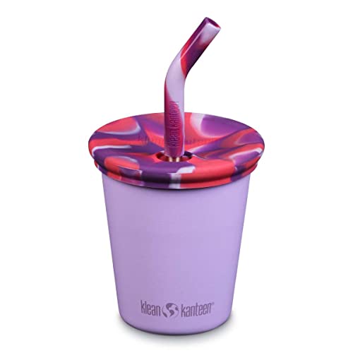 KLEAN KANTEEN Mykonos Blue Kid Cup with Straw Lid, 1 EA