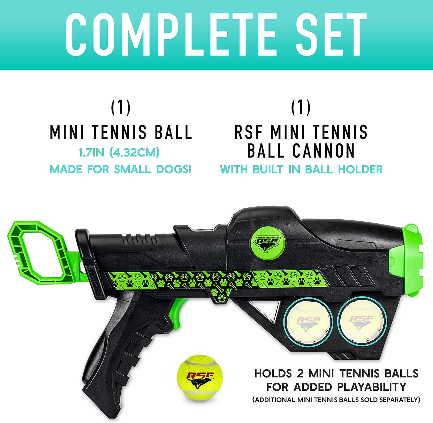 Mini Tennis Ball Launcher for Dogs - Ball Thrower Cannon for Fetch R9185
