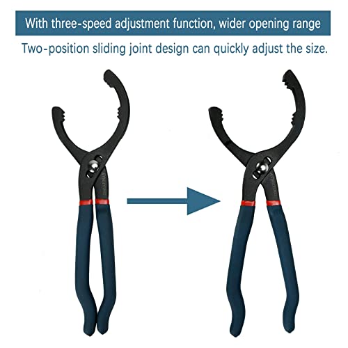 Oil Filter Wrench Set, 12" & 16" Adjustable Pliers, Removal Tool C723755