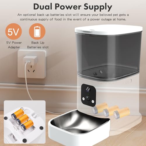 Automatic Cat Food Feeder with Camera, 3L Pet Dispenser B3449