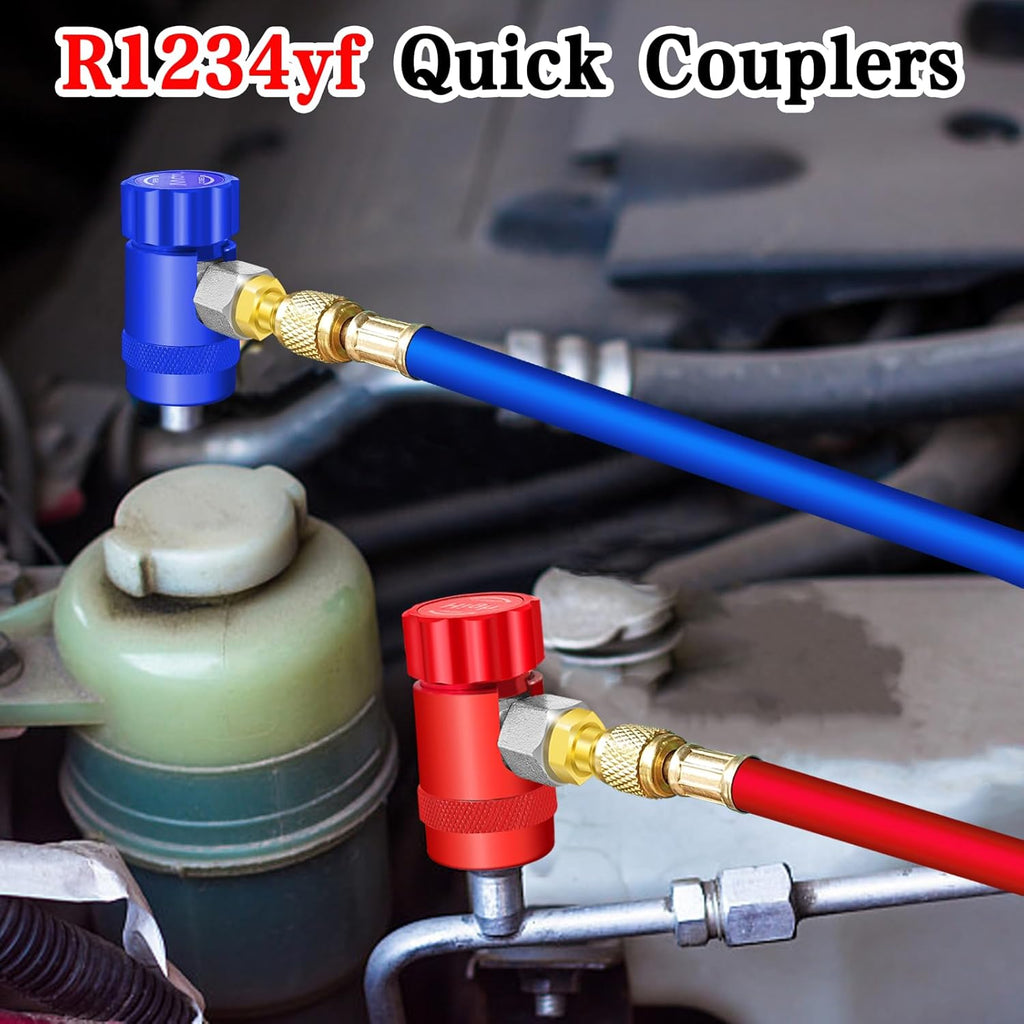 R1234yf Adapter Kit with Quick Couplers and Self-Sealing Can Taps Z40323