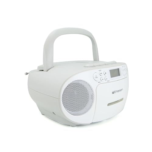 Portable CD/Cassette Boombox with AM/FM Radio, Black V4336