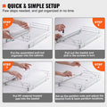 12W x 17D Pull Out Cabinet Organizer, Heavy Duty Slide Out Shelves, Chrome Steel Roll Out Drawers for Kitchen, Pantry, Bathroom &amp; Under Sink Storage (200lb Capacity)