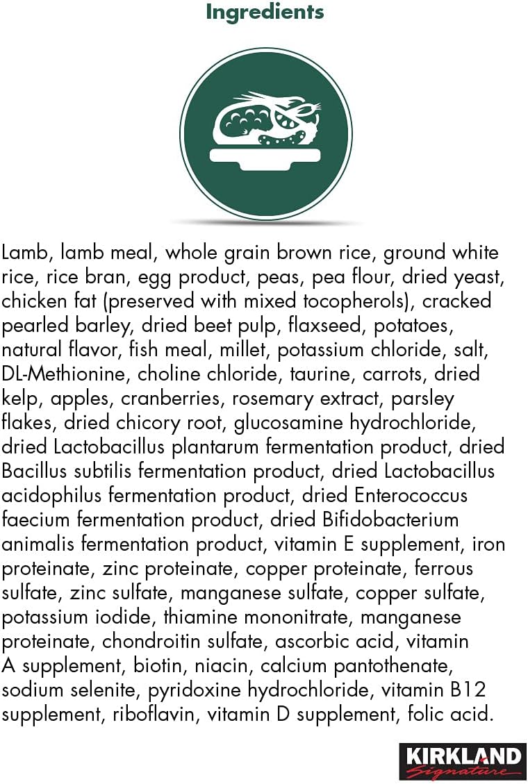 Adult Formula Lamb, Rice and Vegetable Dog Food 40 lb. Z8359