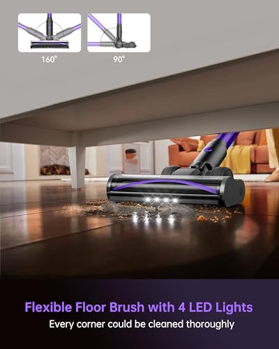 Cordless Stick Vacuum for Home, 38Kpa Suction, 55 Mins Runtime, Lightweight N84477
