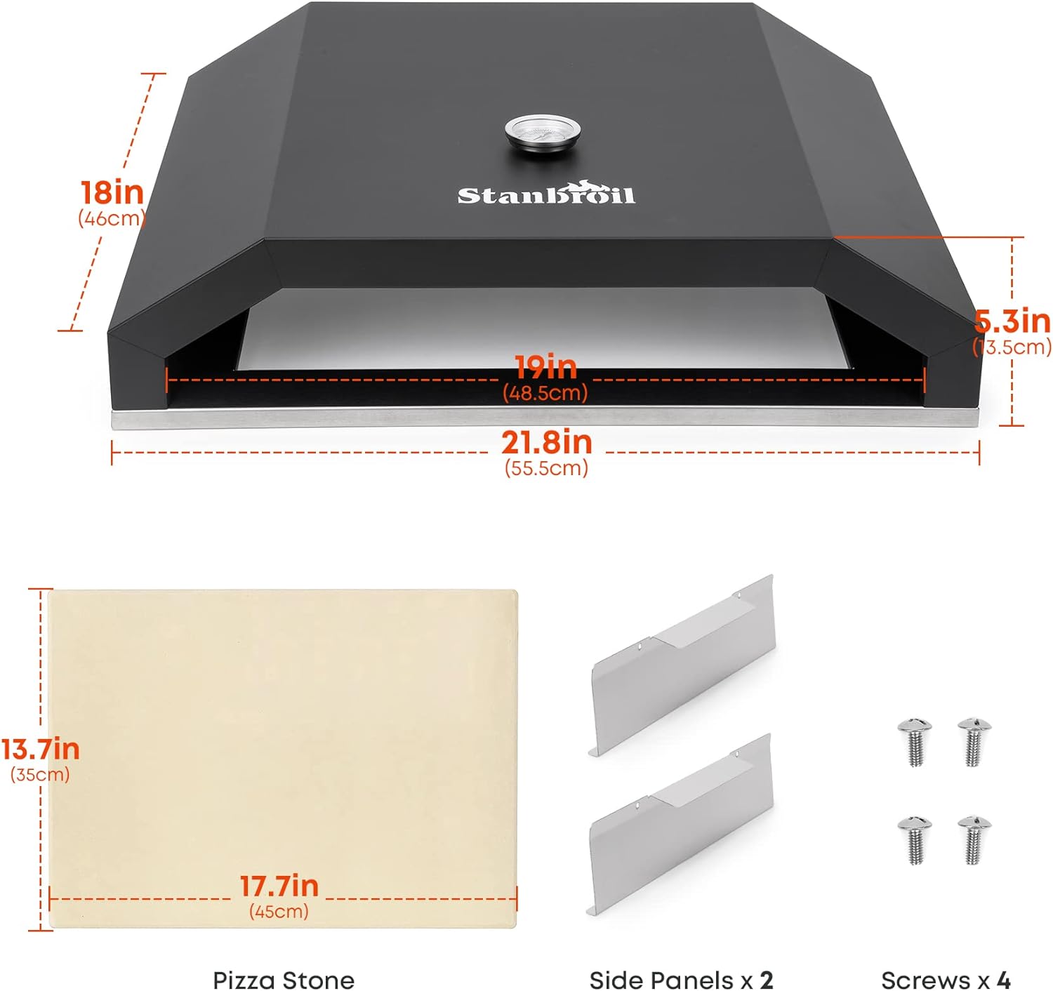 Pizza Oven for 36" Gas Griddle with Pizza Stone C962