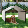 Outvita Dog Shade, 4'x4'x3.3' Dog Tent Outdoor Dog Shelter for Outside Large Dogs, Sun Rain Snow Canopy for Big Animal with Waterproof Cover, Ground Stake (Gray)