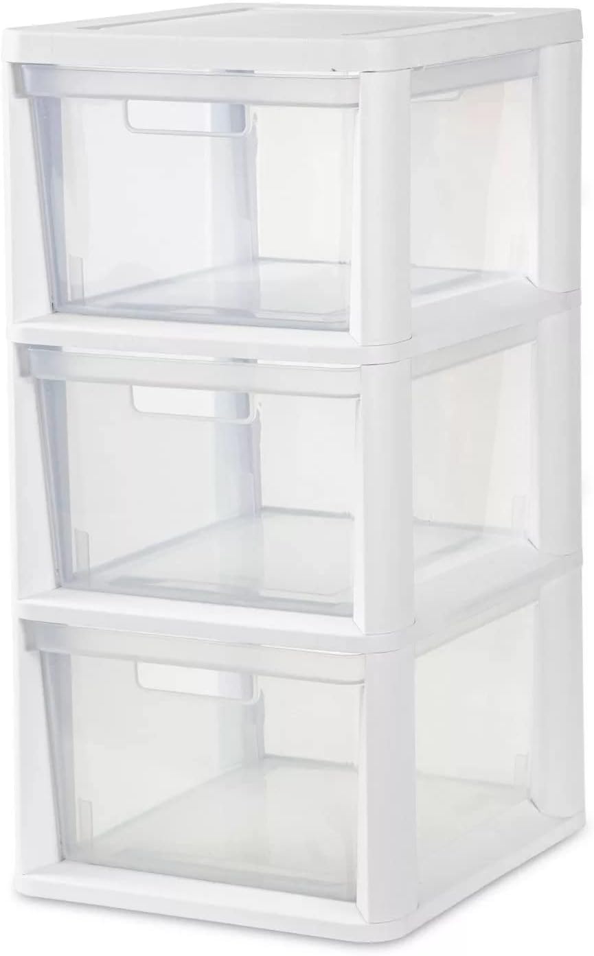 Sterilite 3-Drawer Tower - White