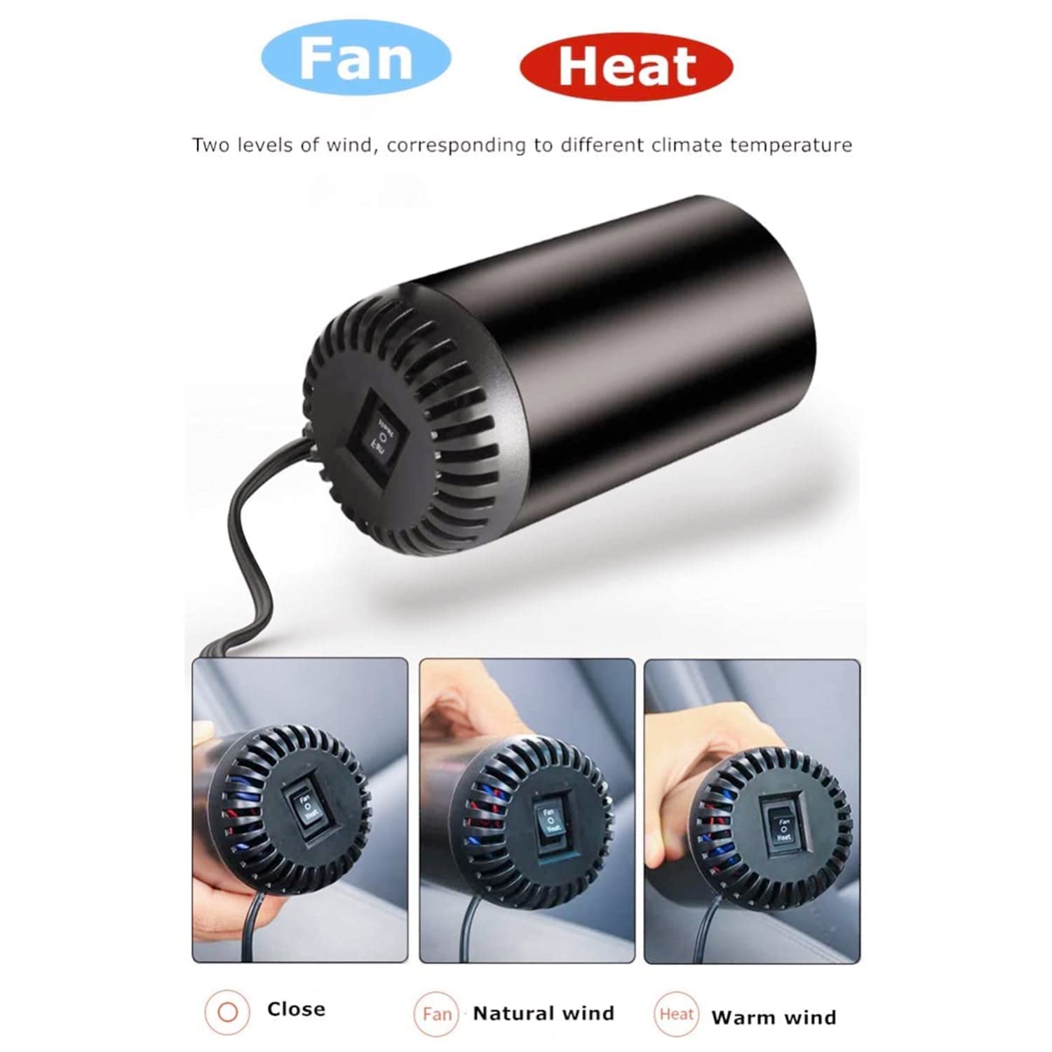 Portable Car Heater 12V 150W with Defogger and Cooling Fan R356462