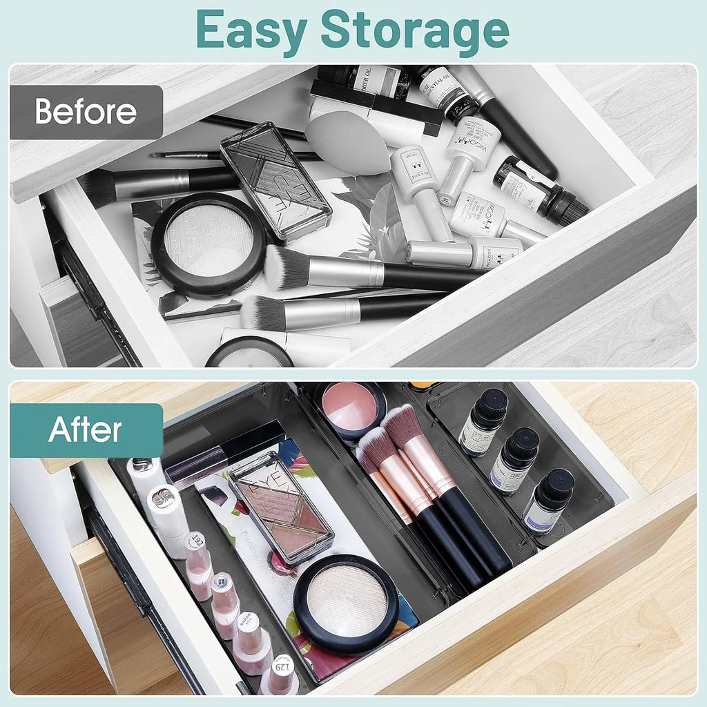 Plastic Drawer Organizer Set for Makeup, Jewelry, and Office Storage T326482