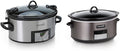 Crock-Pot 6 Quart Cook & Carry Programmable Slow Cooker with Digital Timer, Stainless Steel (SCCPVL610-S-A) & Large 8 Quart Programmable Slow Cooker with Auto Warm Setting and Cookbook