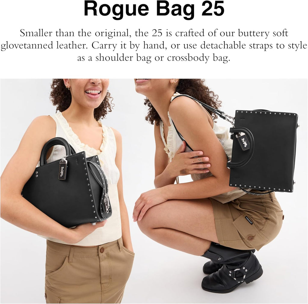 Black Leather Bag 25 W30154