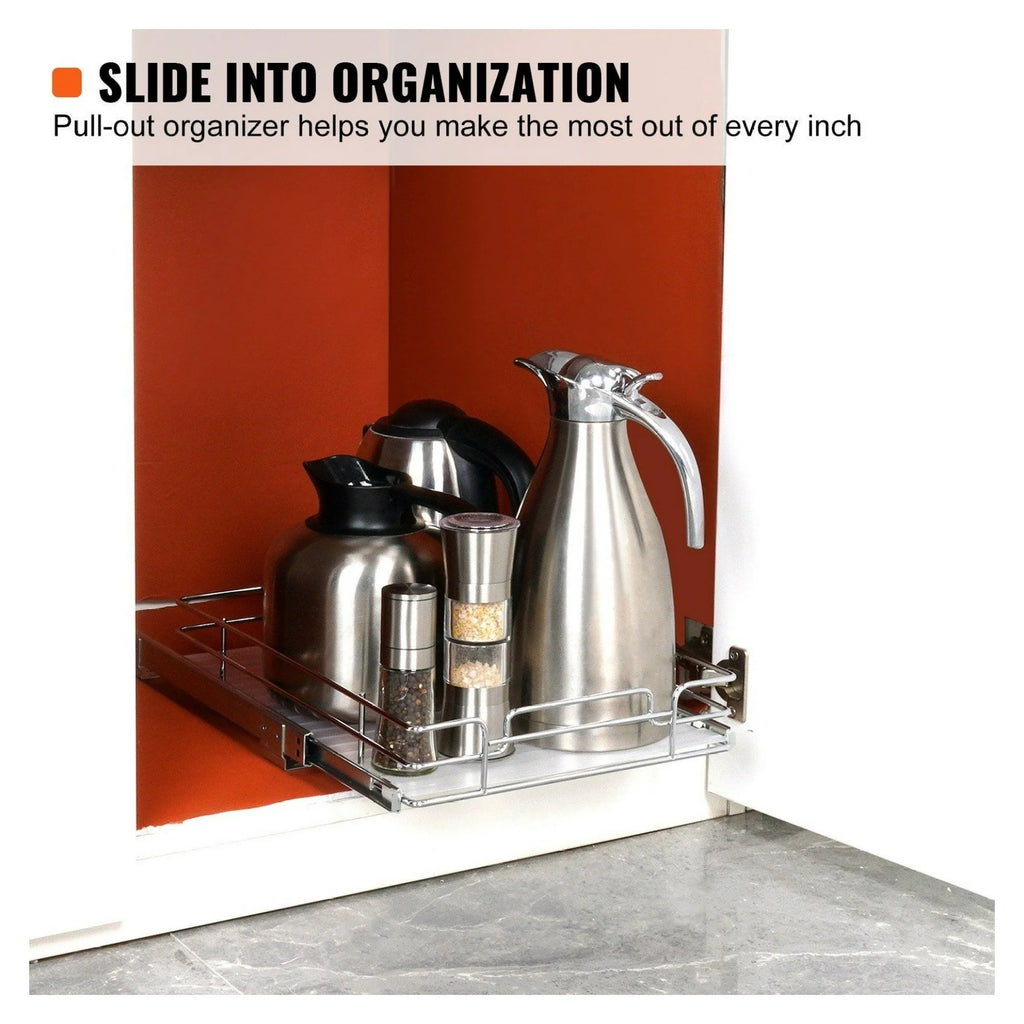 Pull Out Cabinet Organizer 11x21, Heavy Duty Slide Out Shelves Z686