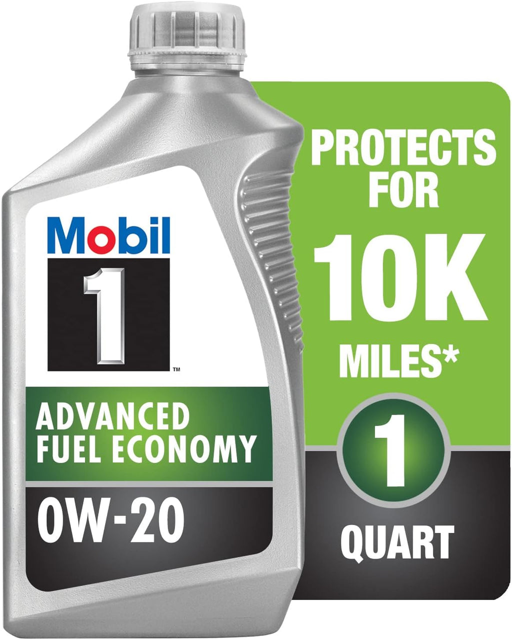 Mobil 1 Advanced Fuel Economy Full Synthetic Motor Oil 0W-20, 6-pack of 1 quarts