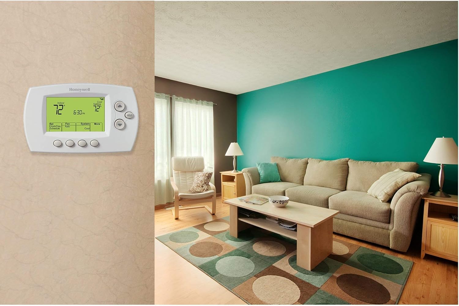 7-Day Programmable Thermostat with Wi-Fi, Works with Alexa H386