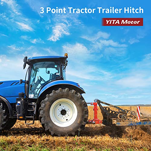3 Point Trailer Hitch with 2" Receiver for Category 1 Tractor Y777