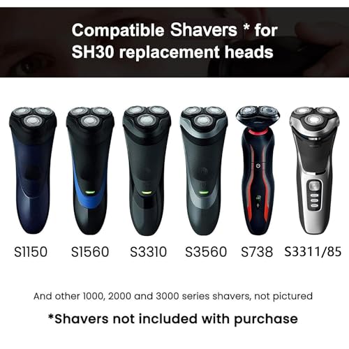 Replacement Heads for Philips Norelco Series 3000, 2000, 1000 Shavers P892899