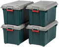 IRIS USA Store-It-All, 21 Gal. (4 Pack), Black/Black, 4 Count
