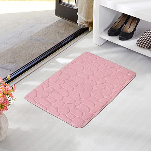 Coral Fleece Doormat 16x24 Cobblestone Texture Indoor Entrance X21292