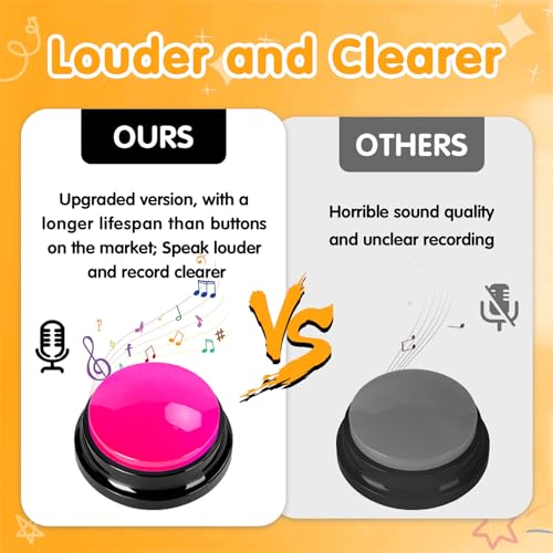 Dog Buttons for Communication, 30 Second Record & Clear Playback, Training Your Dog or Cat to Talk M5370