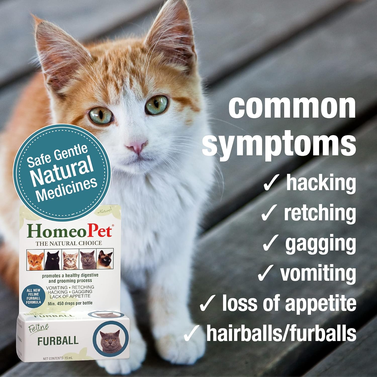 Natural Hairball Medicine for Cats, 15 Milliliters M98546