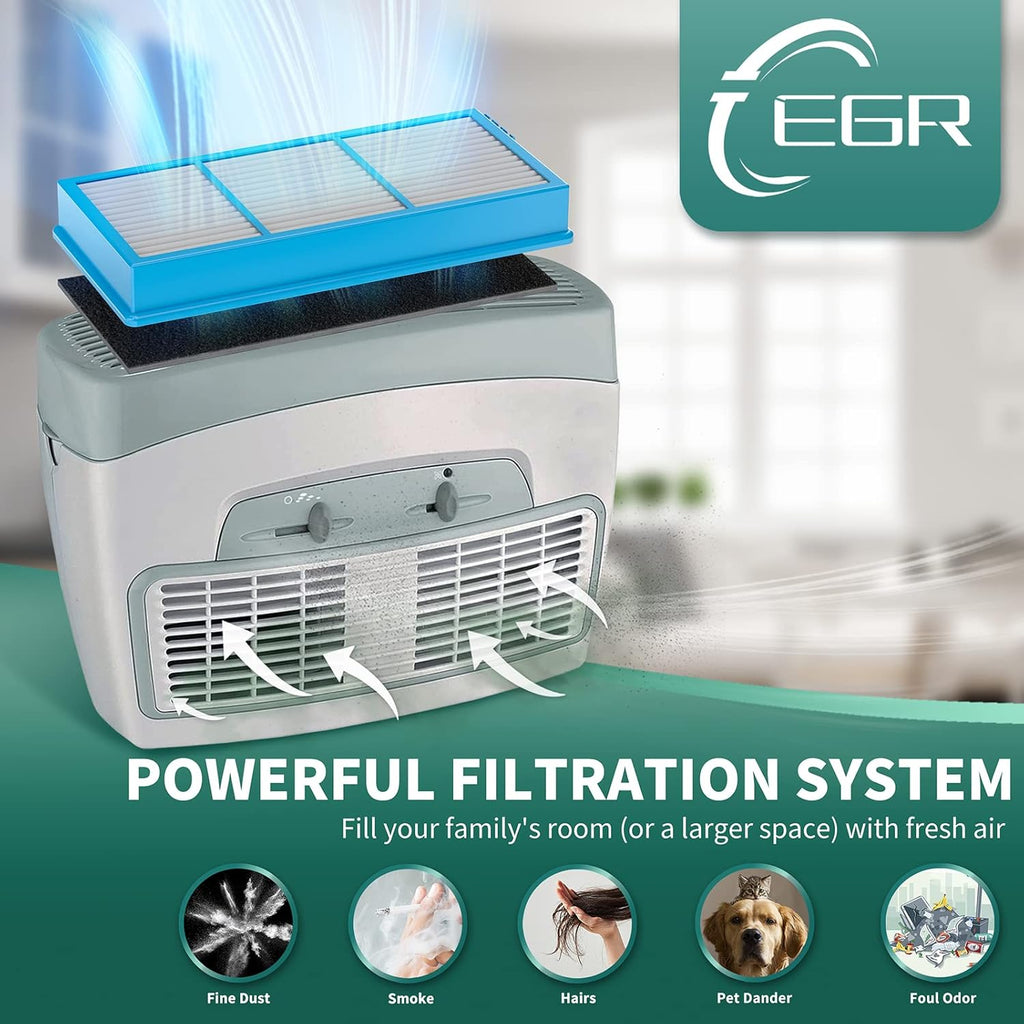HEPA Filter Replacement for Holmes Air Purifier, 6 HEPA + 12 Carbon + 3 Brushes Q740412