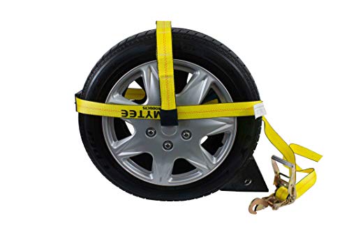 2"x144" Car Tie Down Straps with Ratchet Snap Hooks & Tire Straps, 3,333 LBS WLL Y33002