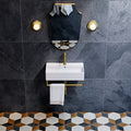 Claire 22" Wall-Mount Bathroom Sink with Silver Towel Bar