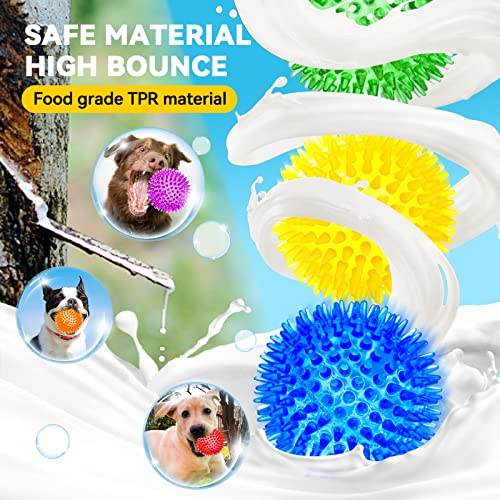 Spiky Dog Balls for Large Dogs, Durable Chew Toys for Fetch and Training N76646