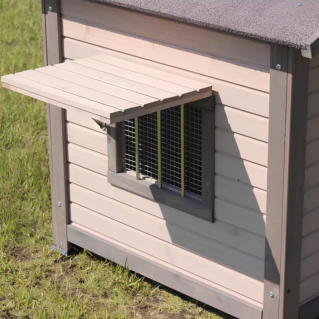 Outdoor Dog House with Elevated Floor and Air Vent V657000