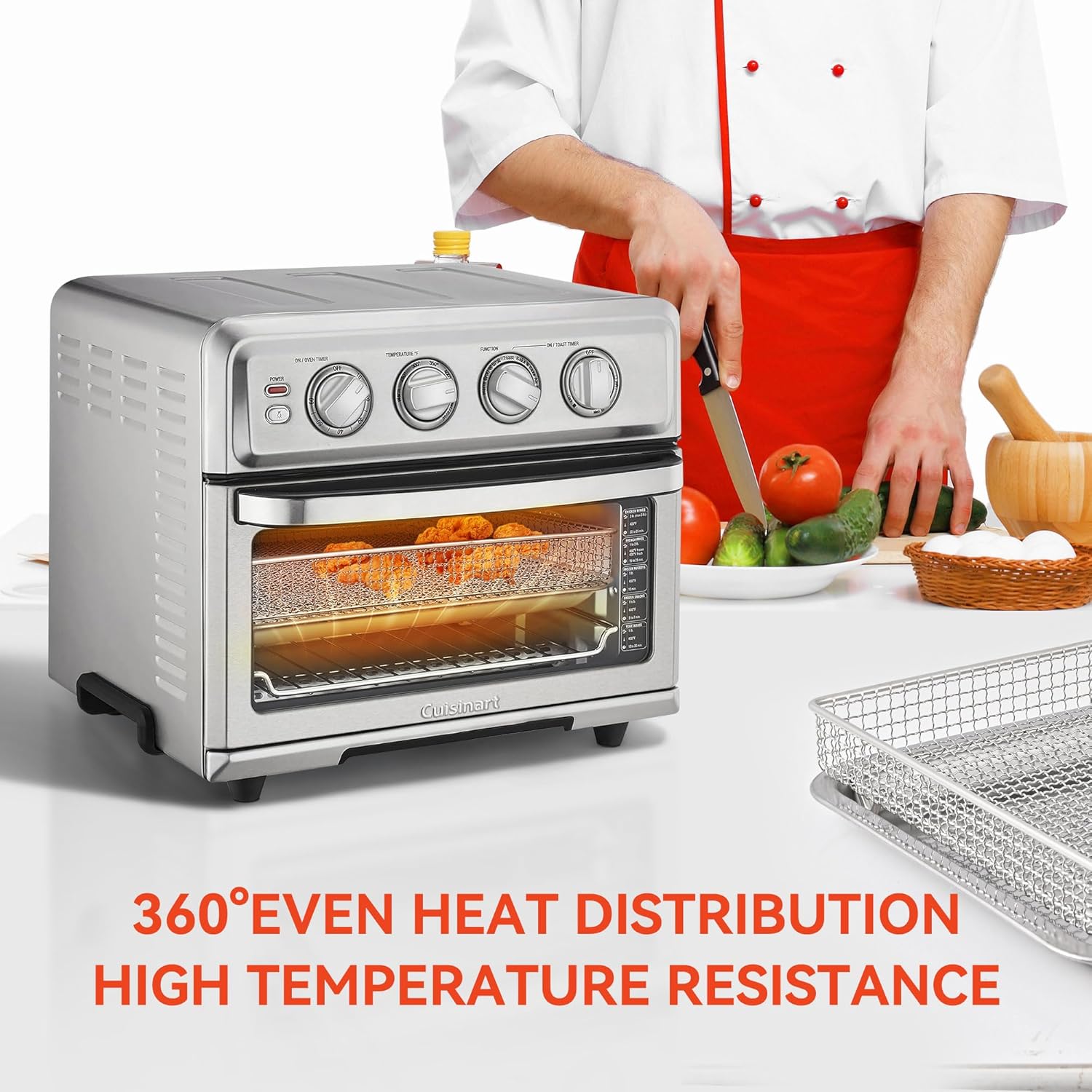 Stainless Steel Air Fryer Basket and Baking Tray for Convection Toaster Oven R7120