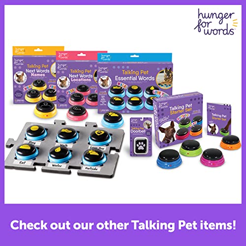 Talking Buttons Starter Set for Dogs, Recordable Communication Training H824018