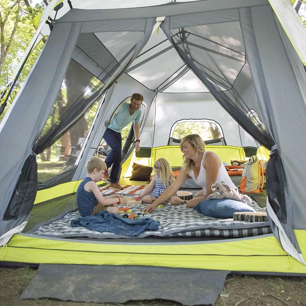 12 Person Instant Cabin Tent with 3 Rooms for Family Camping M435