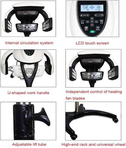 Wall Mount Hair Dryer Processor, 800W Salon Rolling Hood Dryer X31186