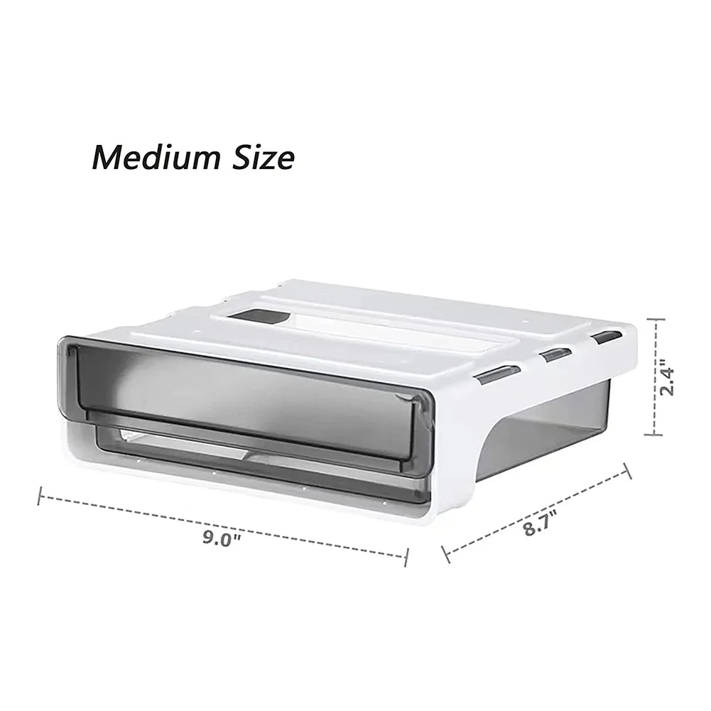 Under Desk Drawer, Adhesive Pull Out Storage, 9 Inch Z56200