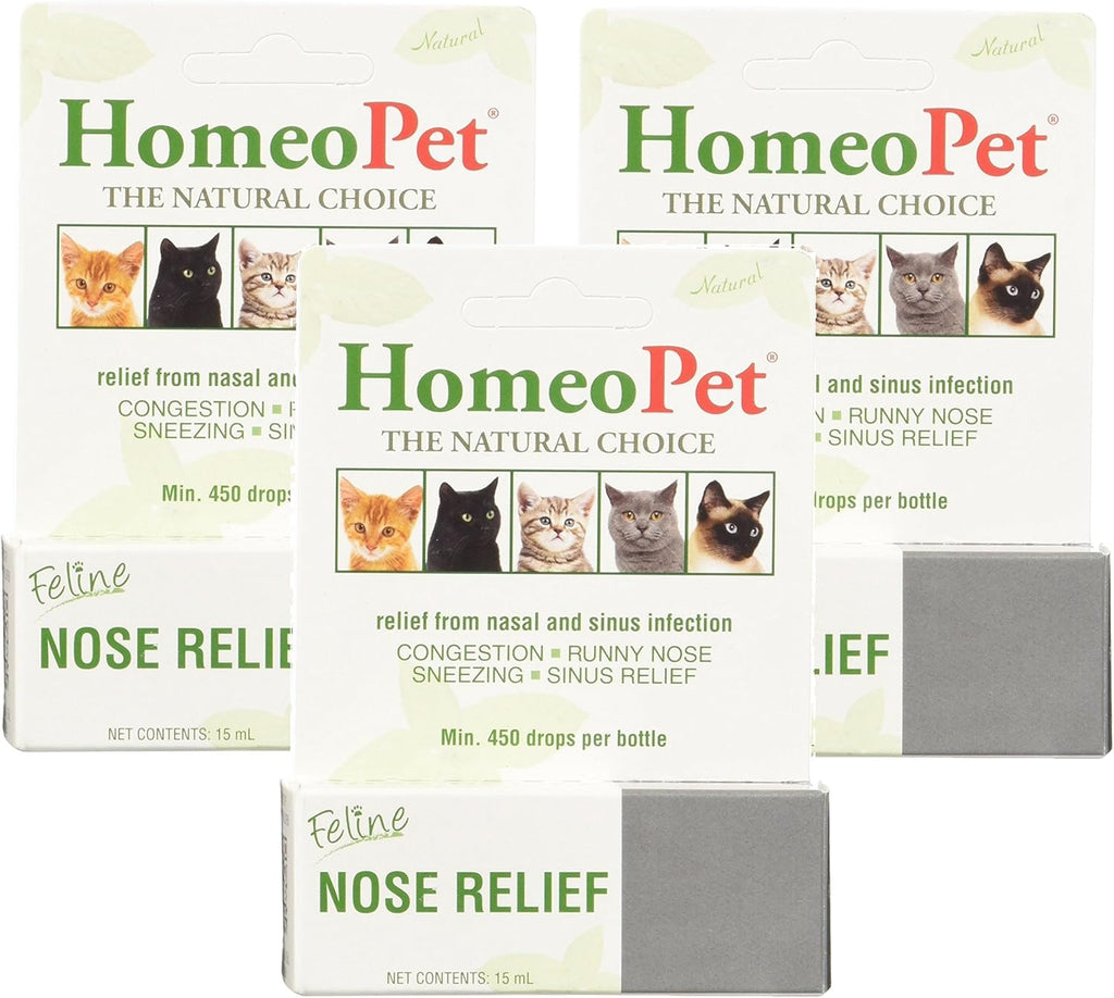 HomeoPet Feline Nose Relief, 3-Pack, 15 mL Each