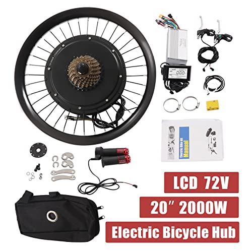 72V 2000W Rear Wheel Motor Electric Bike Conversion Kit with LCD Display C2388