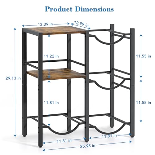 5 Gallon Water Jug Holder with Wood Storage Shelves K17720
